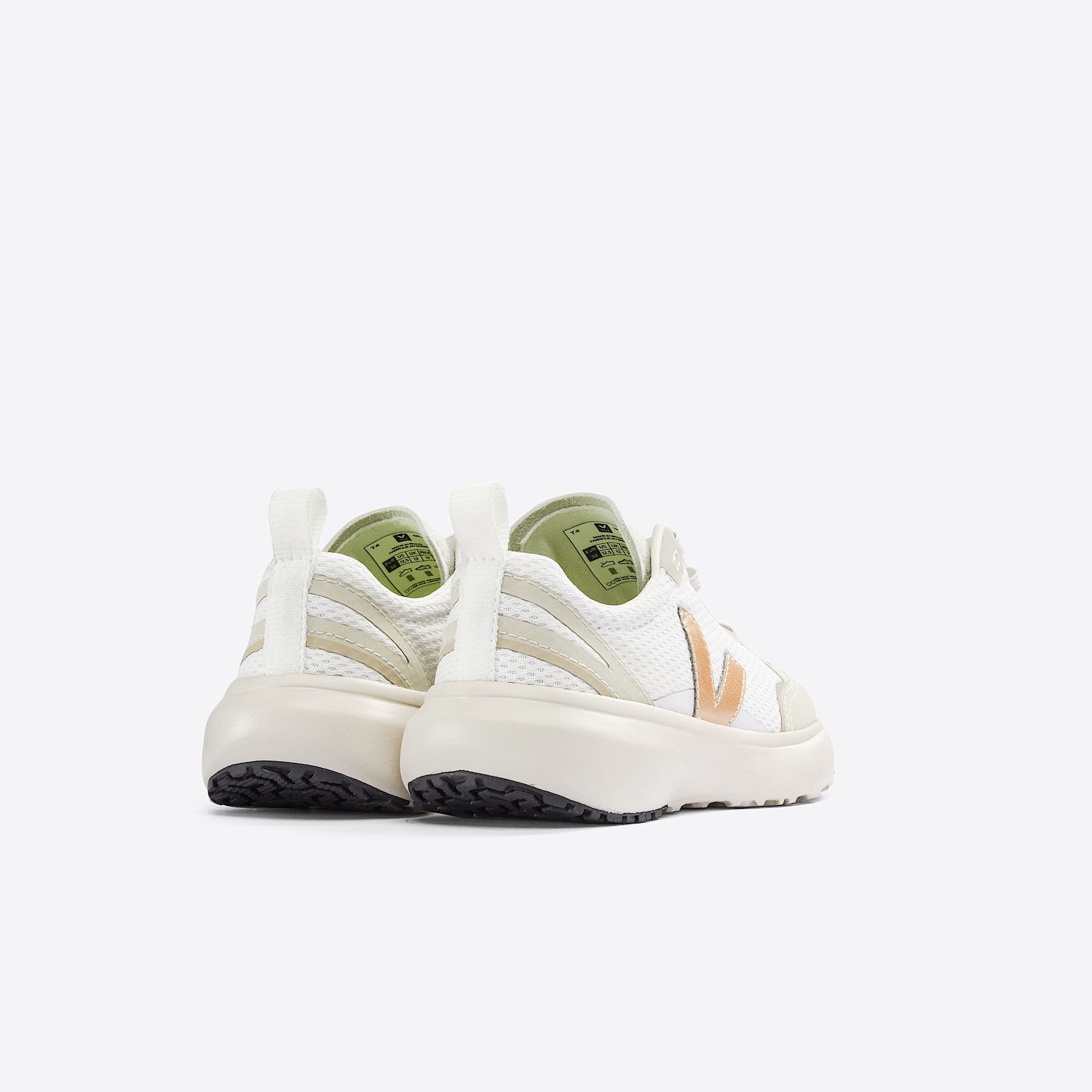 Veja CANARY ELASTIC LACES ALVEOMESH WHITE PLATINE