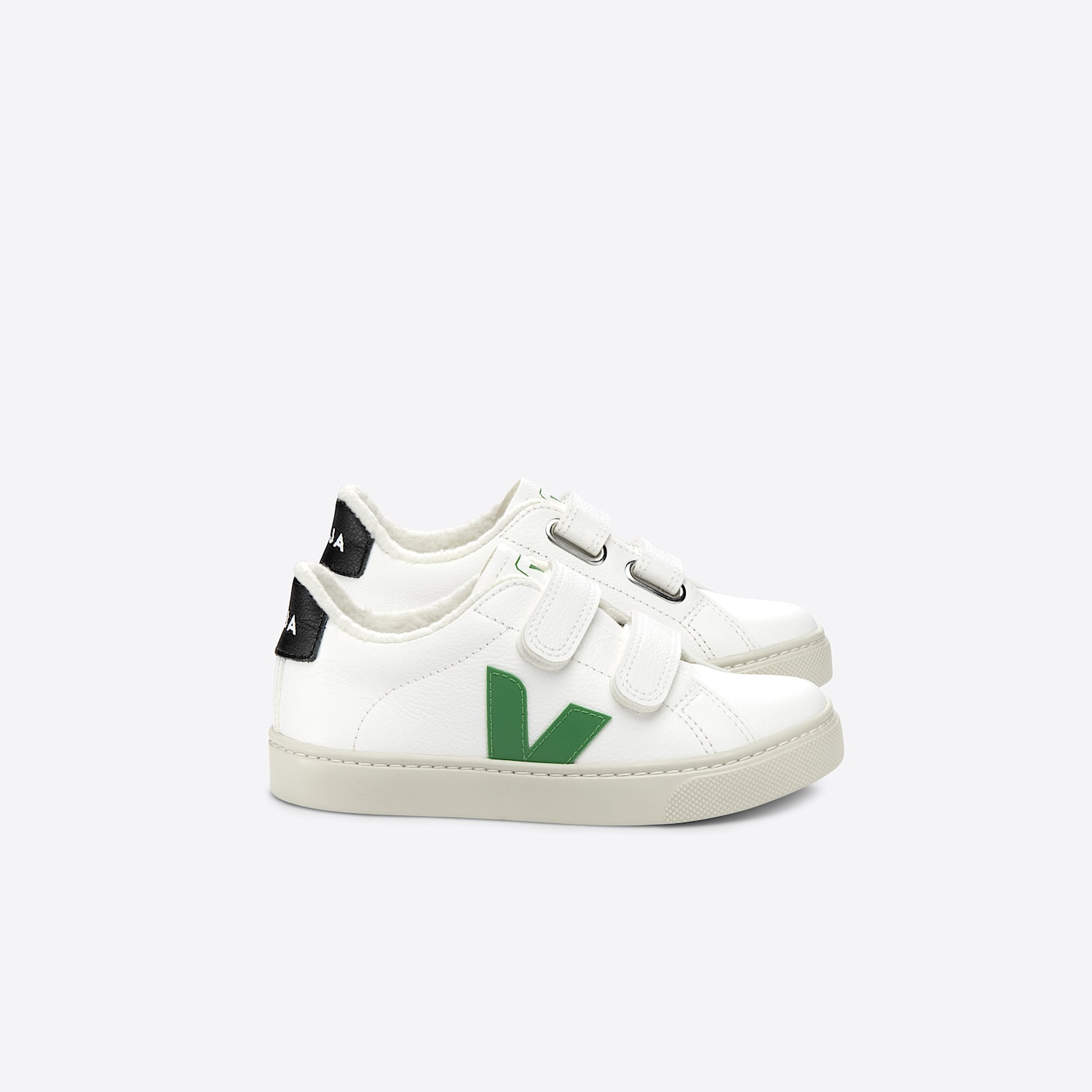veja ESPLAR FURED LEATHER WHITE EMERAUDE