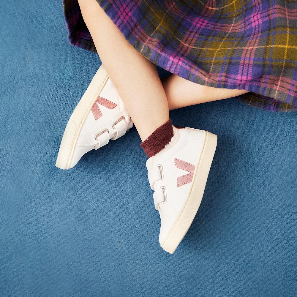 Veja ESPLAR FURED LEATHER WHITE NACRE