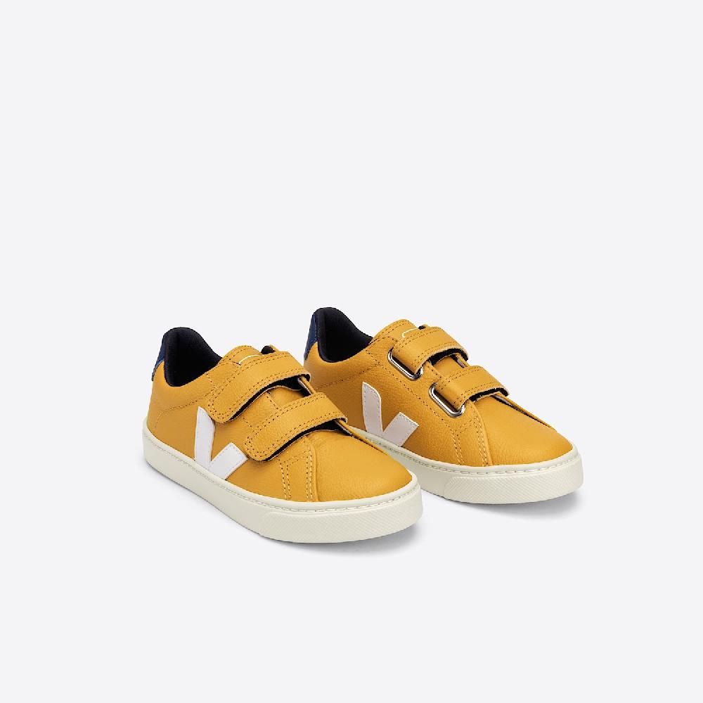 Veja ESPLAR LEATHER MOUTARDE WHITE COBALT