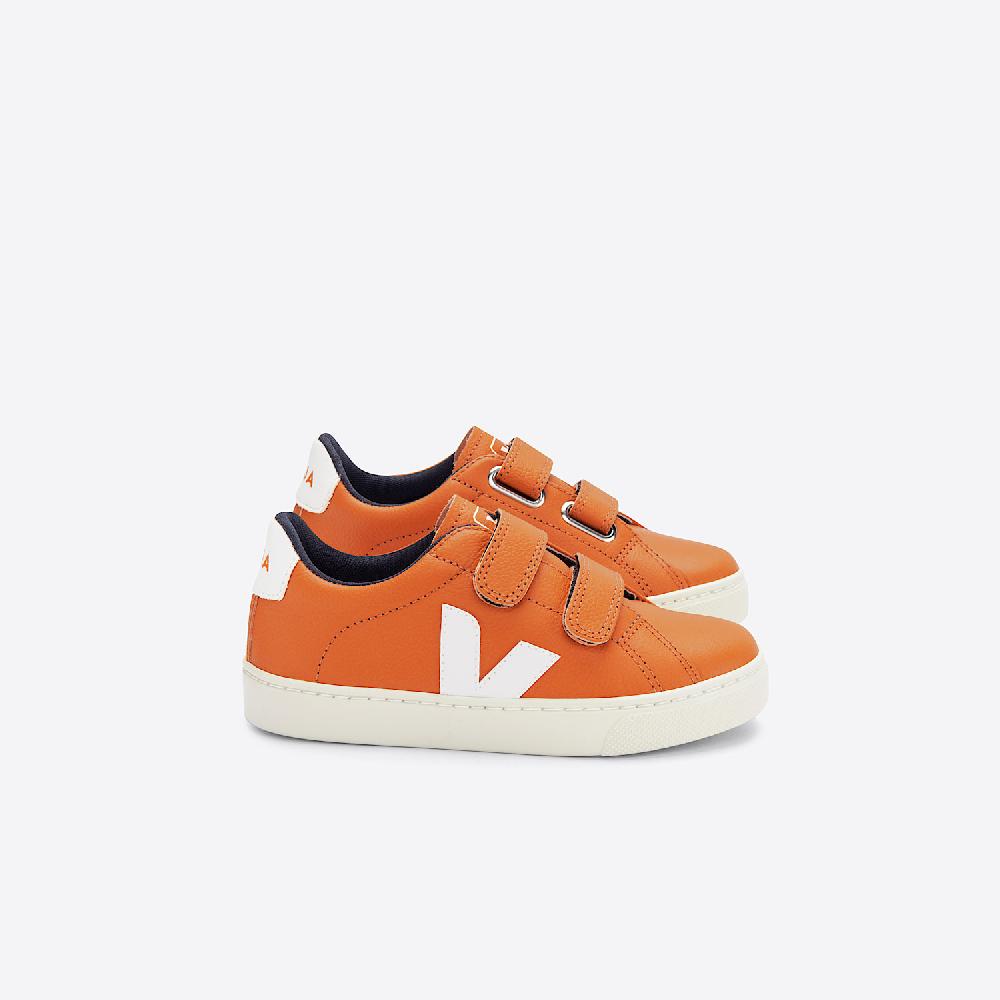 veja ESPLAR LEATHER PUMPKIN WHITE
