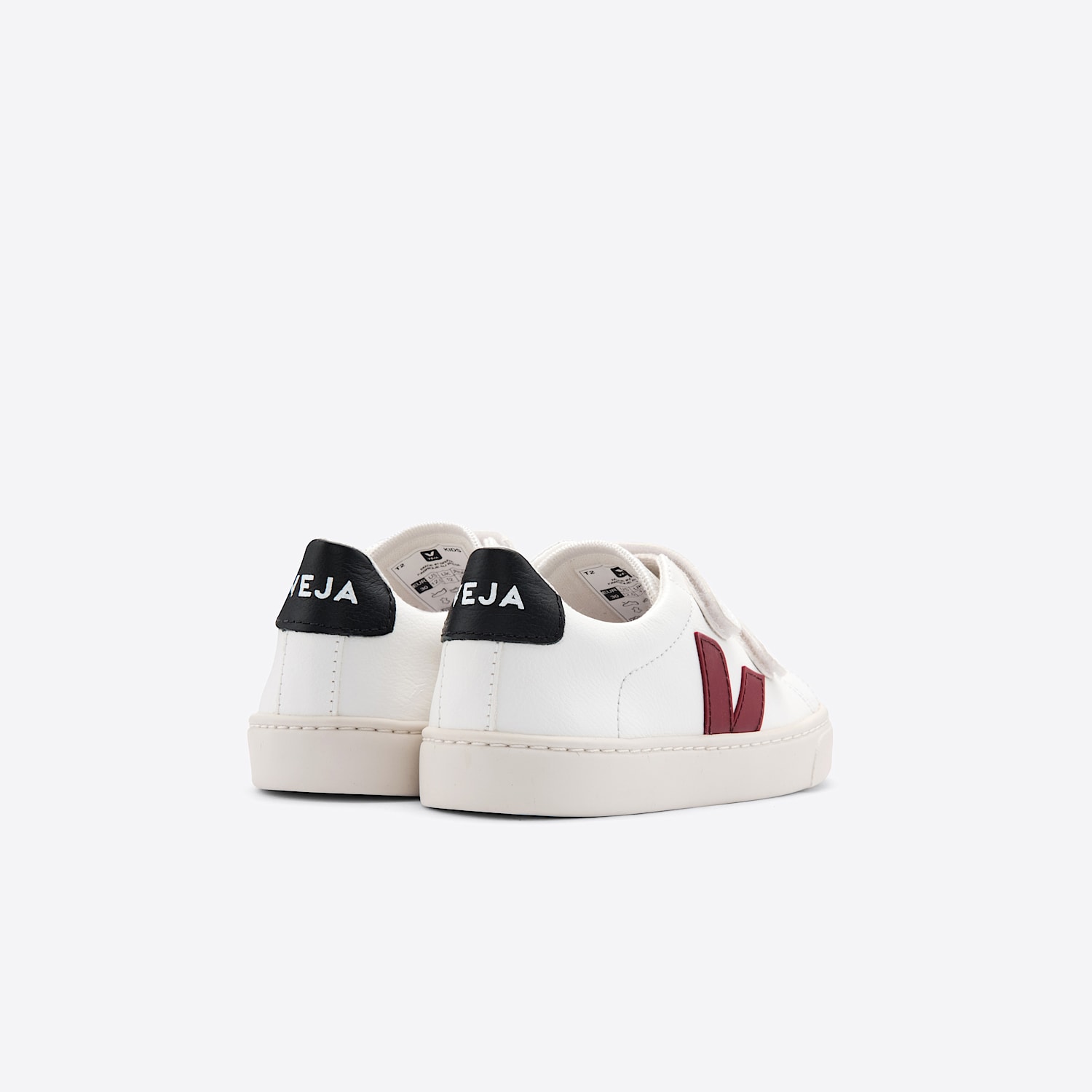 Veja ESPLAR LEATHER WHITE MARSALA BLACK