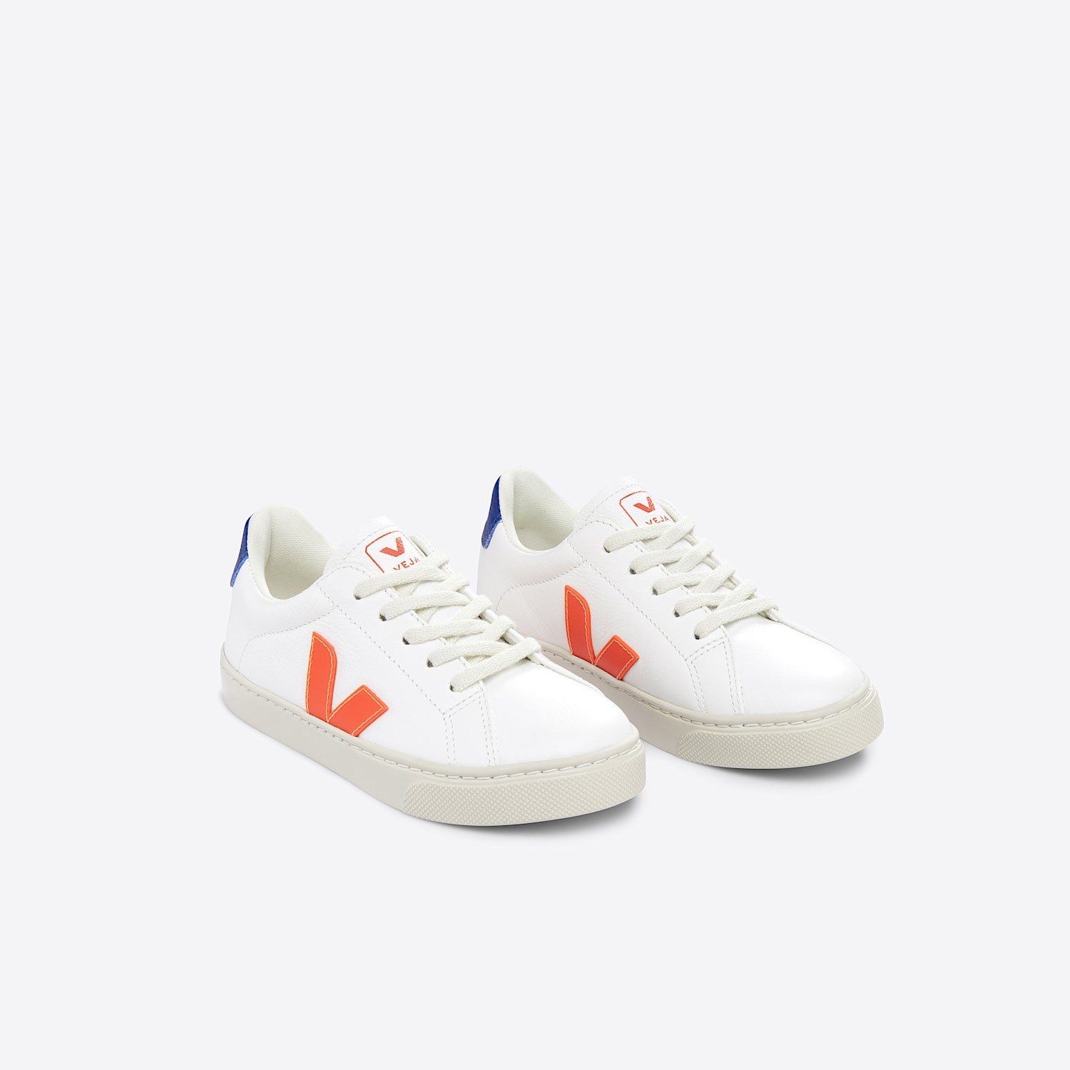 Veja ESPLAR LEATHER WHITE ORANGE FLUO