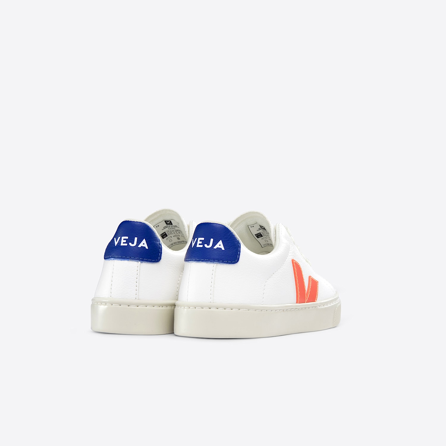 Veja ESPLAR LEATHER WHITE ORANGE FLUO