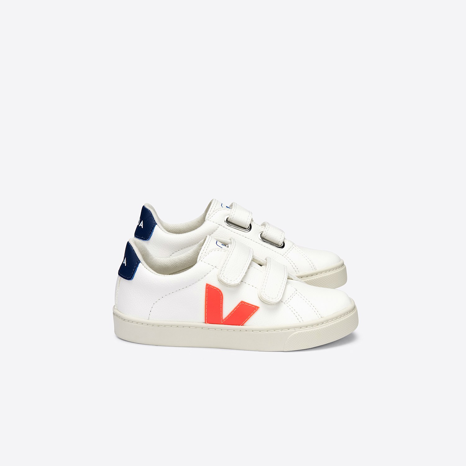veja ESPLAR LEATHER WHITE ORANGE FLUO COBALT