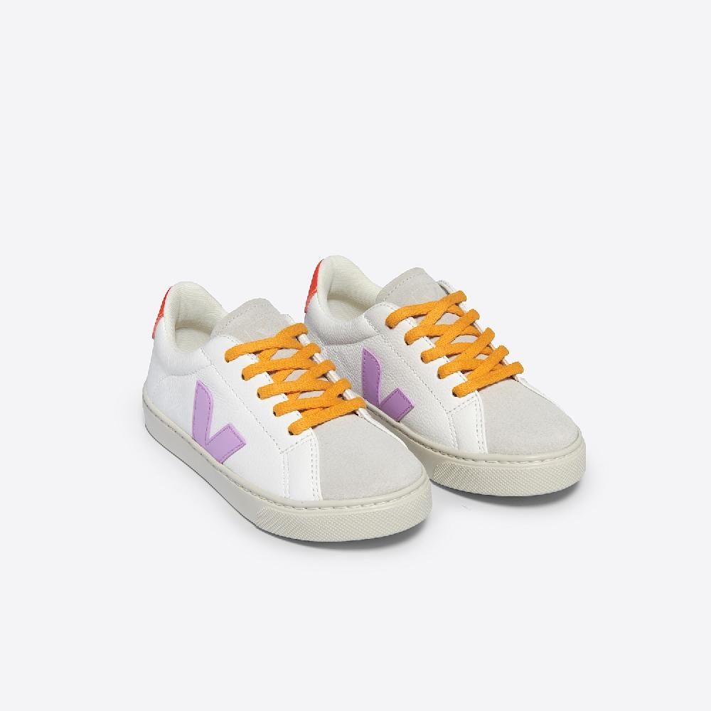 Veja ESPLAR LEATHER WHITE ORCHID ORANGE FLUO