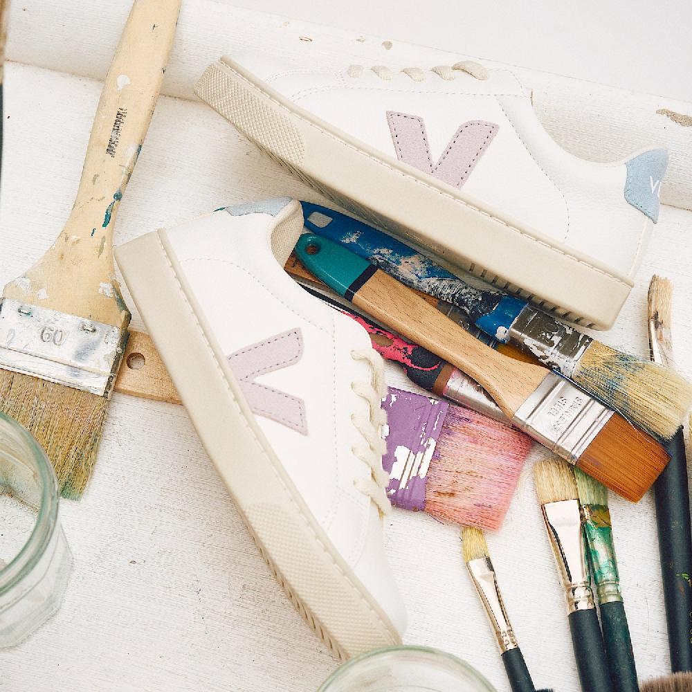 Veja ESPLAR LEATHER WHITE PARME STEEL