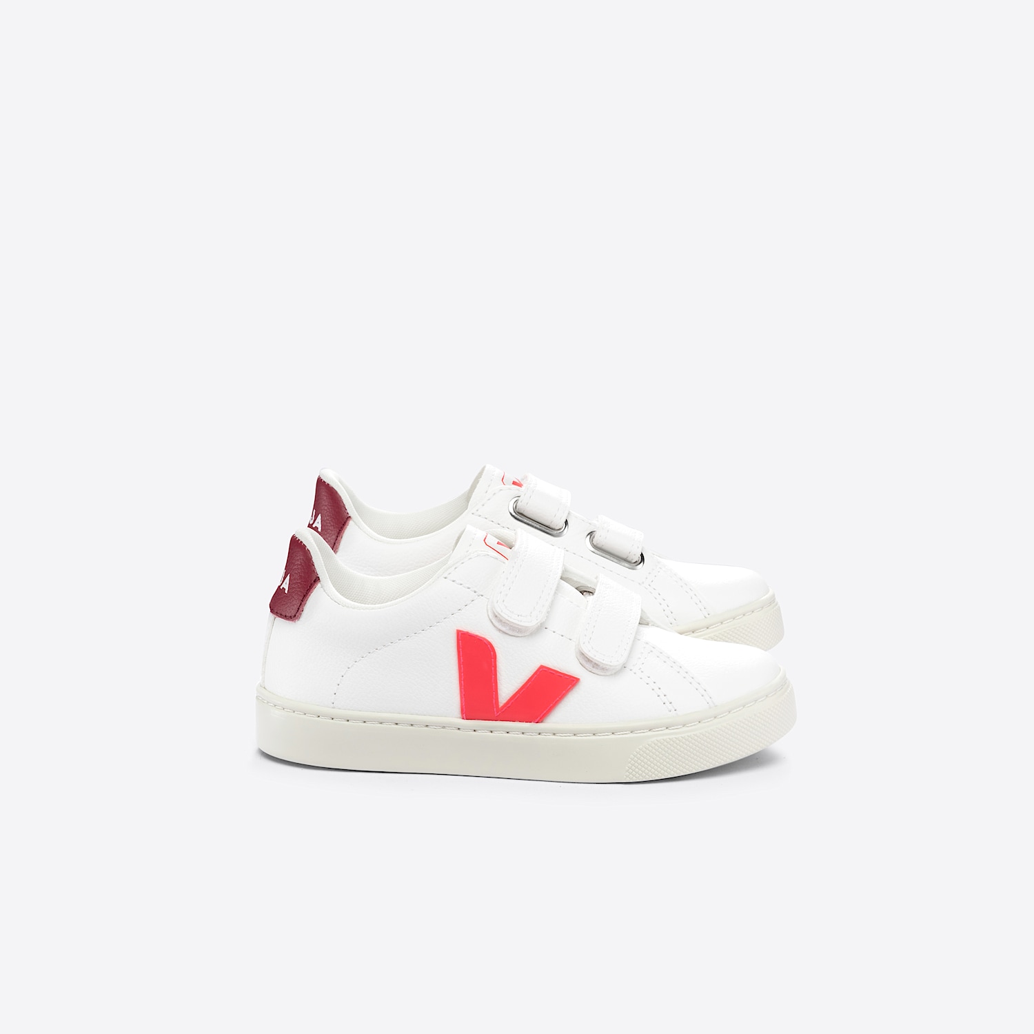 veja ESPLAR LEATHER WHITE ROSE FLUO MARSALA