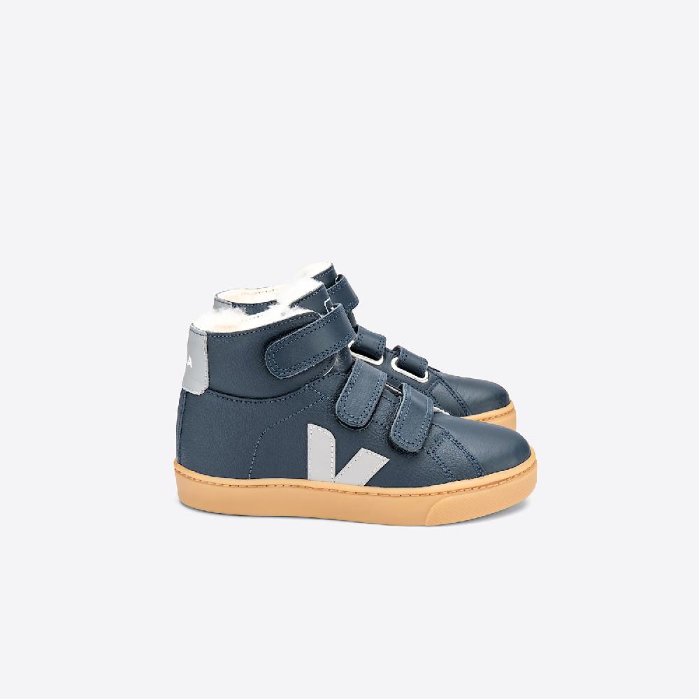 veja ESPLAR MID FURED LEATHER NAUTICO OXFORD GREY
