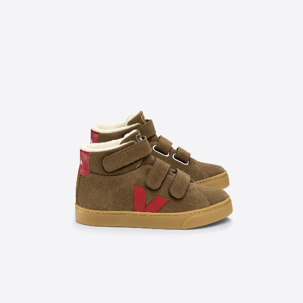 veja ESPLAR MID FURED SUEDE BROWN PEKIN