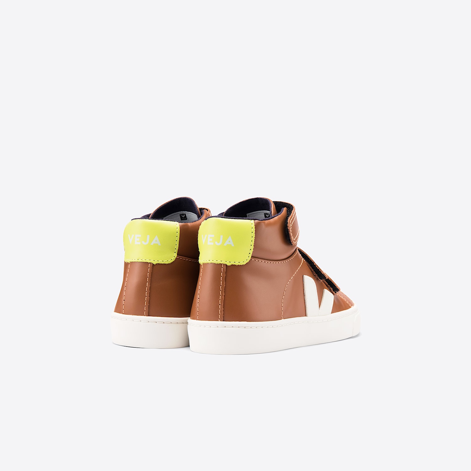 Veja ESPLAR MID LEATHER TUILE PIERRE JAUNE FLUO