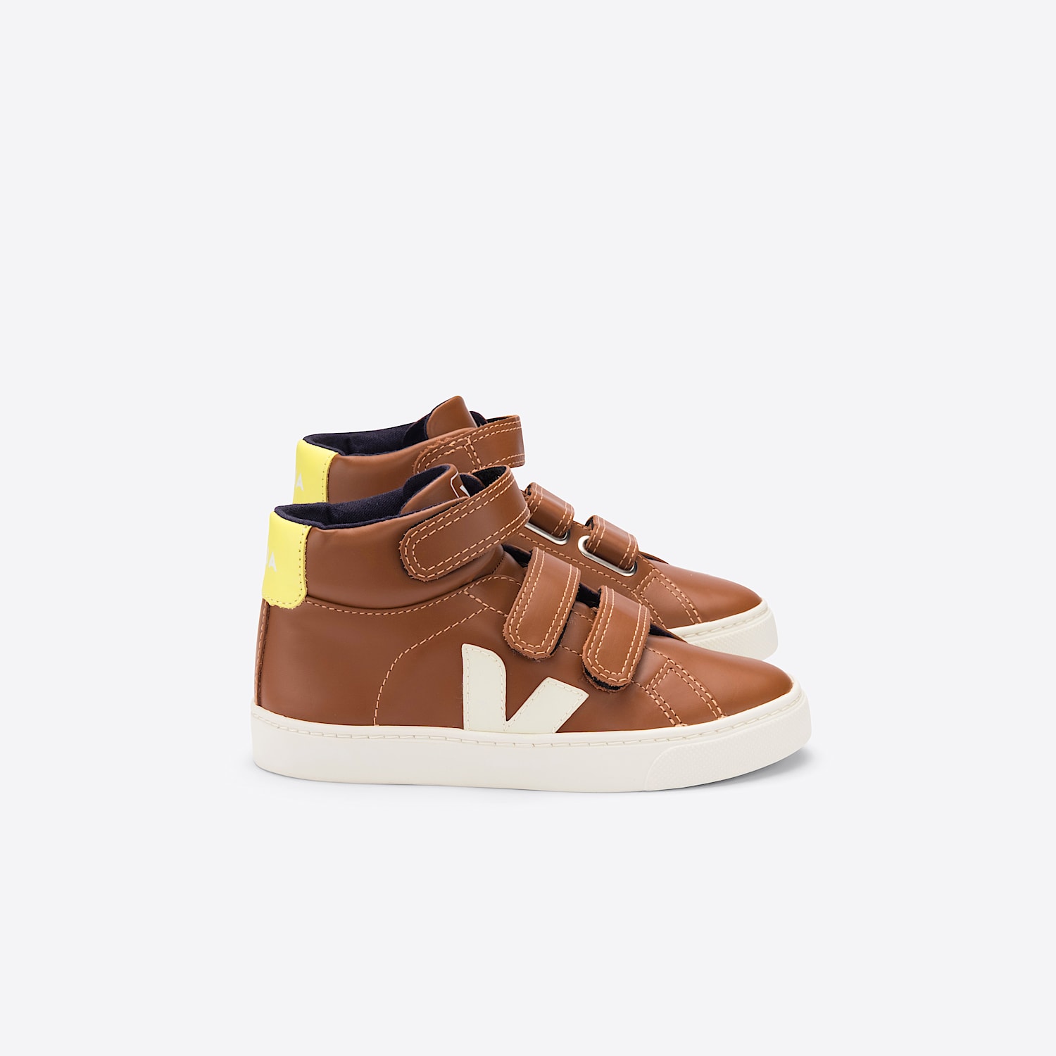 veja ESPLAR MID LEATHER TUILE PIERRE JAUNE FLUO