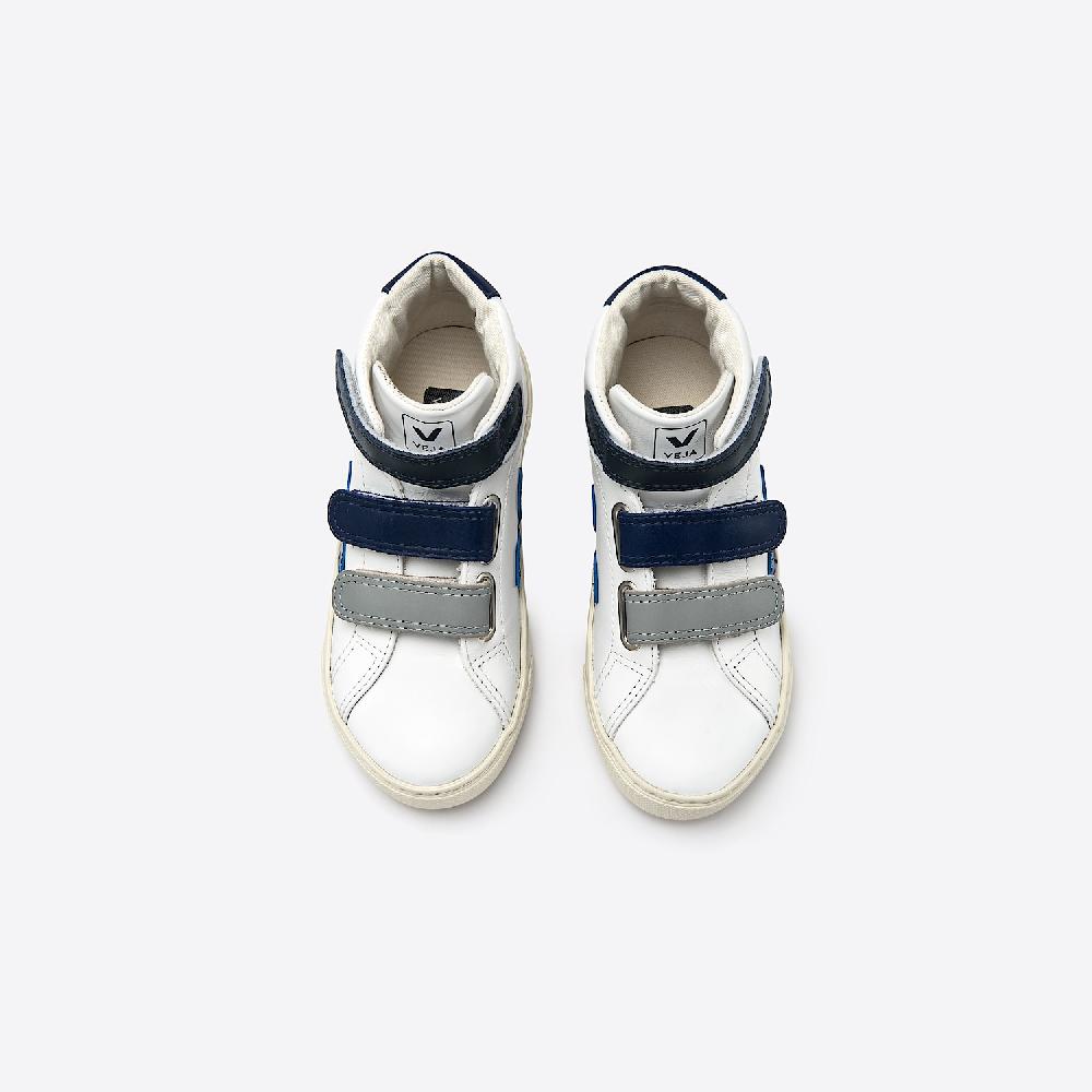 Veja ESPLAR MID LEATHER WHITE BLUE