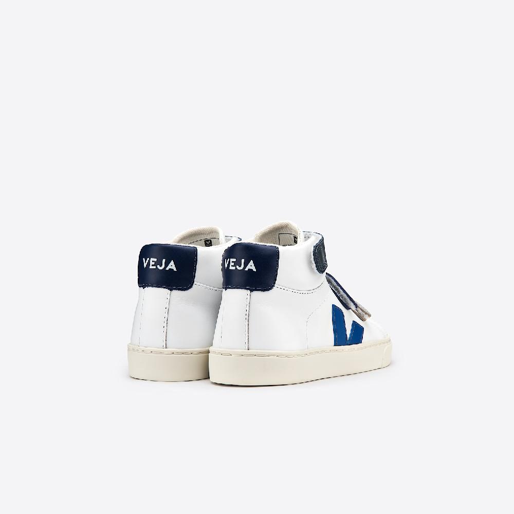 Veja ESPLAR MID LEATHER WHITE BLUE