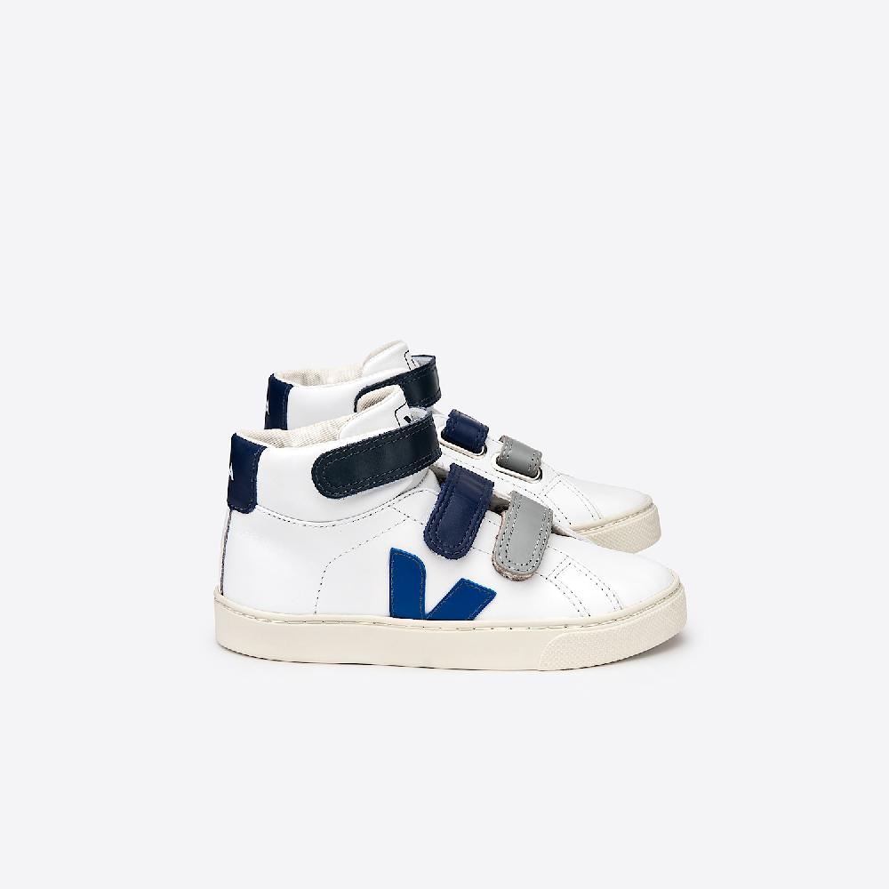 veja ESPLAR MID LEATHER WHITE BLUE