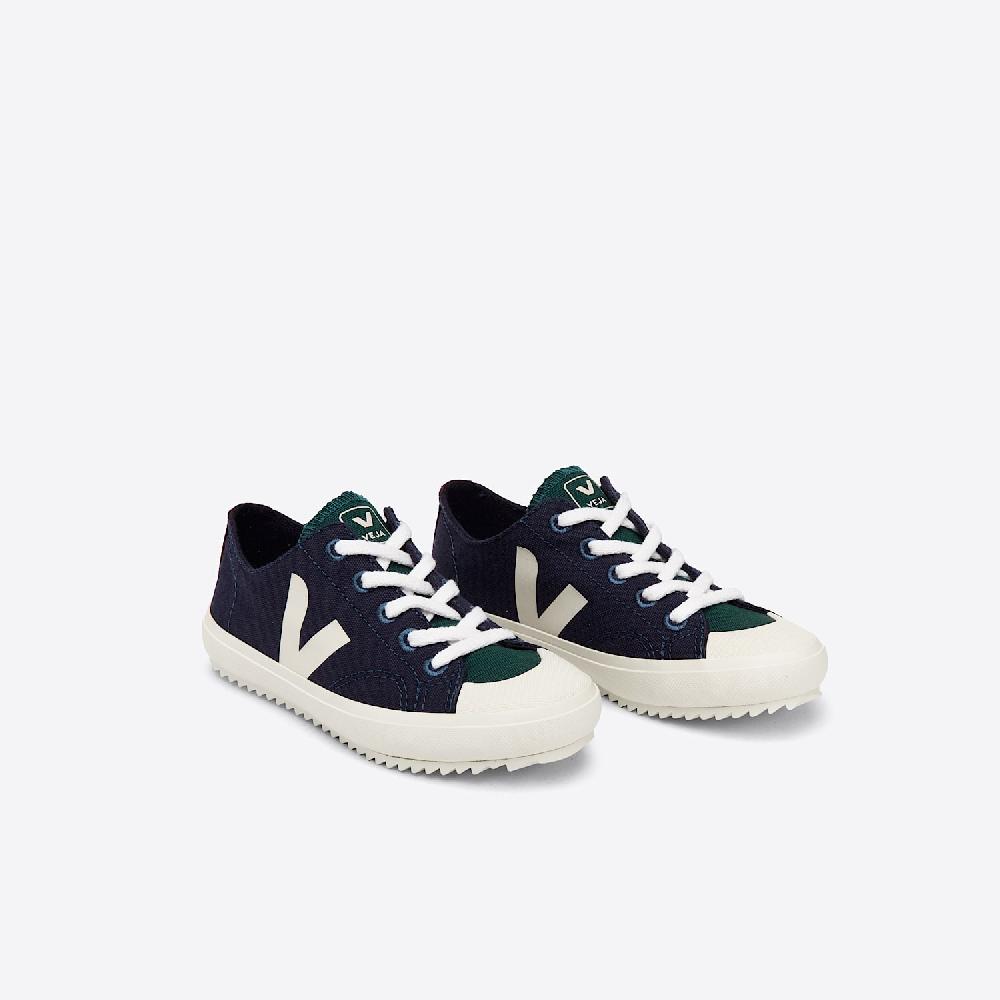 Veja FLIP ELASTIC LACES CANVAS MULTICO MARINE