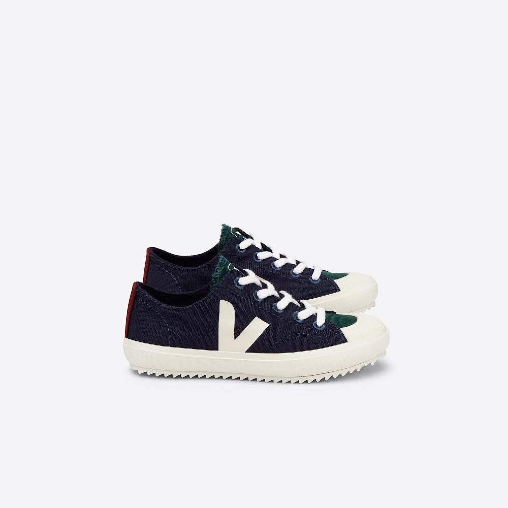 veja FLIP ELASTIC LACES CANVAS MULTICO MARINE