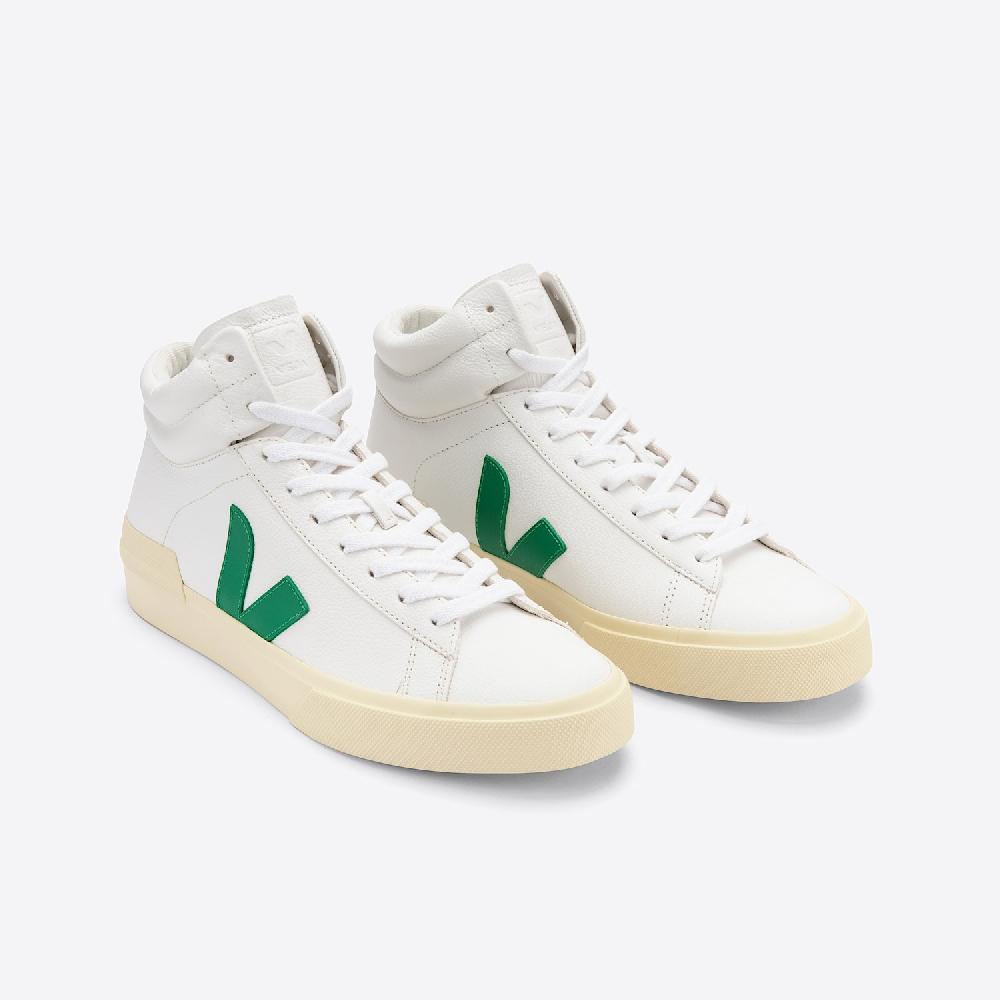 Veja MINOTAUR LEATHER WHITE EMERAUDE BUTTER