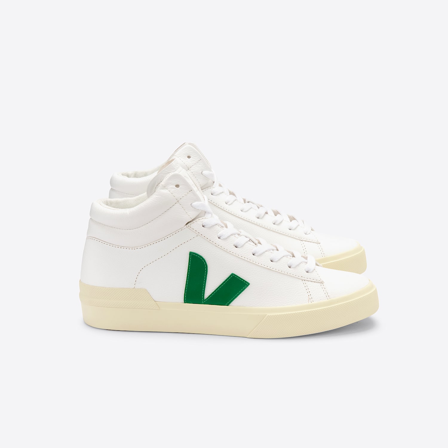 veja MINOTAUR LEATHER WHITE EMERAUDE BUTTER