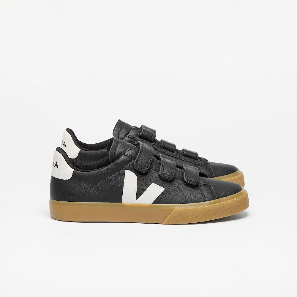veja RECIFE LEATHER BLACK WHITE