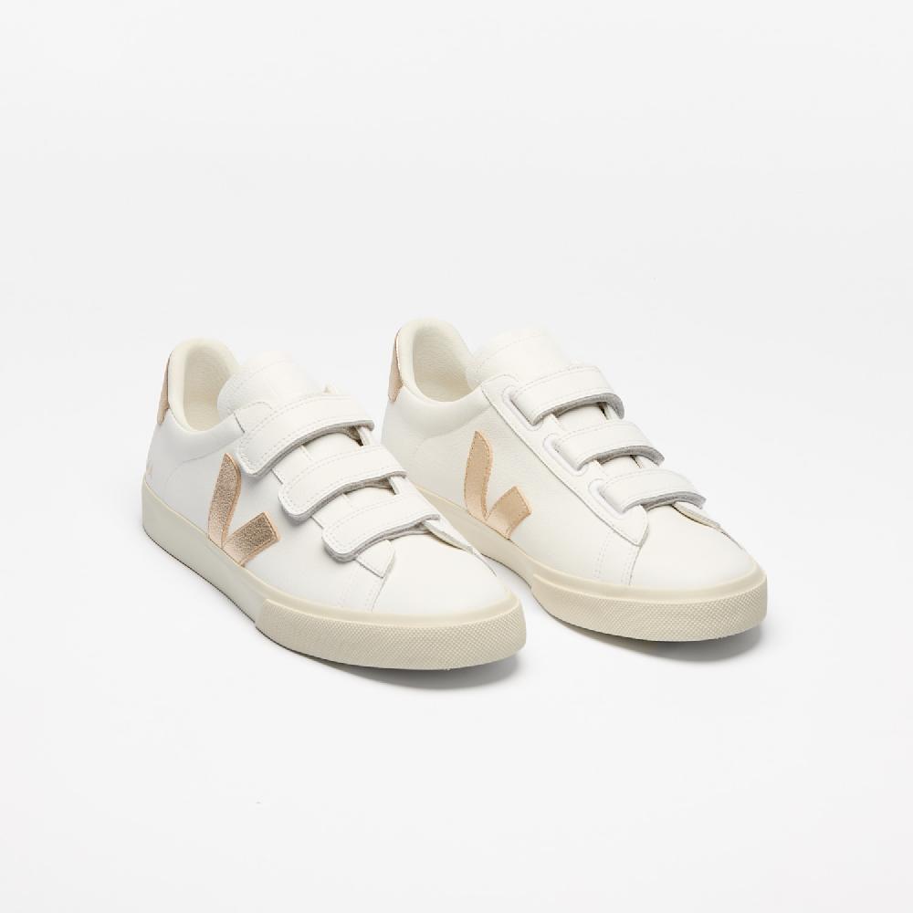 Veja RECIFE LEATHER WHITE PLATINE