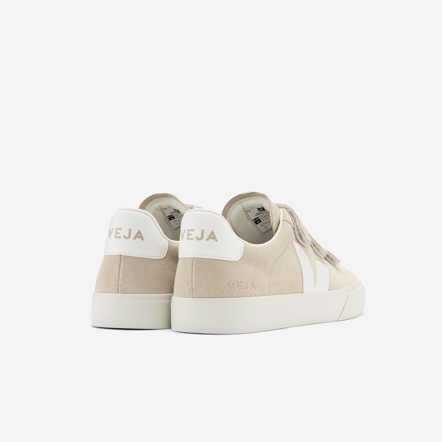 Veja RECIFE SUEDE ALMOND WHITE