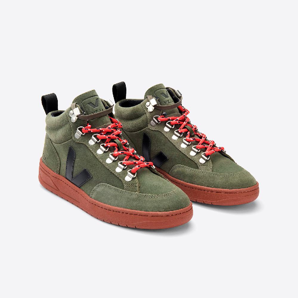 Veja RORAIMA SUEDE OLIVE BLACK RUST SOLE