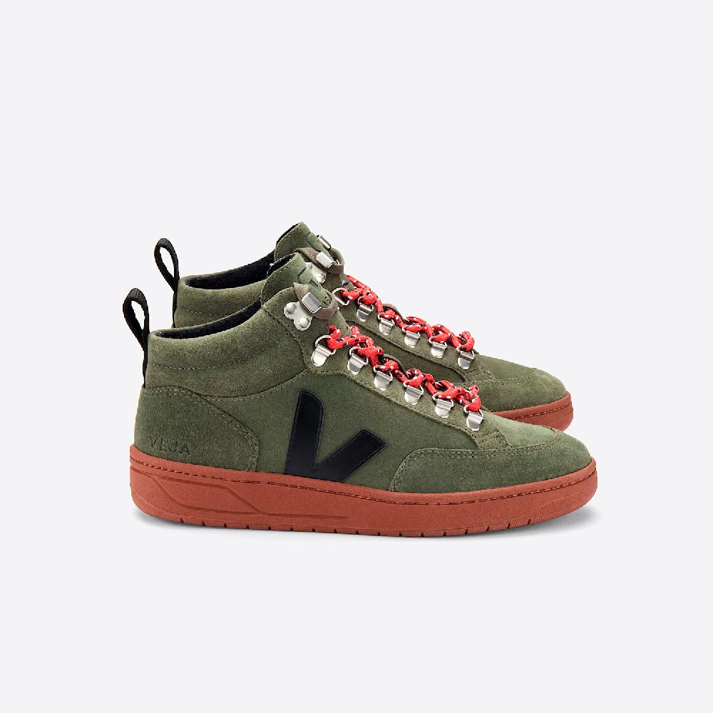 veja RORAIMA SUEDE OLIVE BLACK RUST SOLE