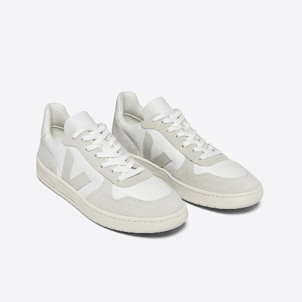 Veja V-10 B-MESH WHITE NATURAL PIERRE