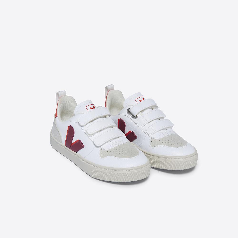 Veja V-10 CWL WHITE MARSALA ORANGE FLUO
