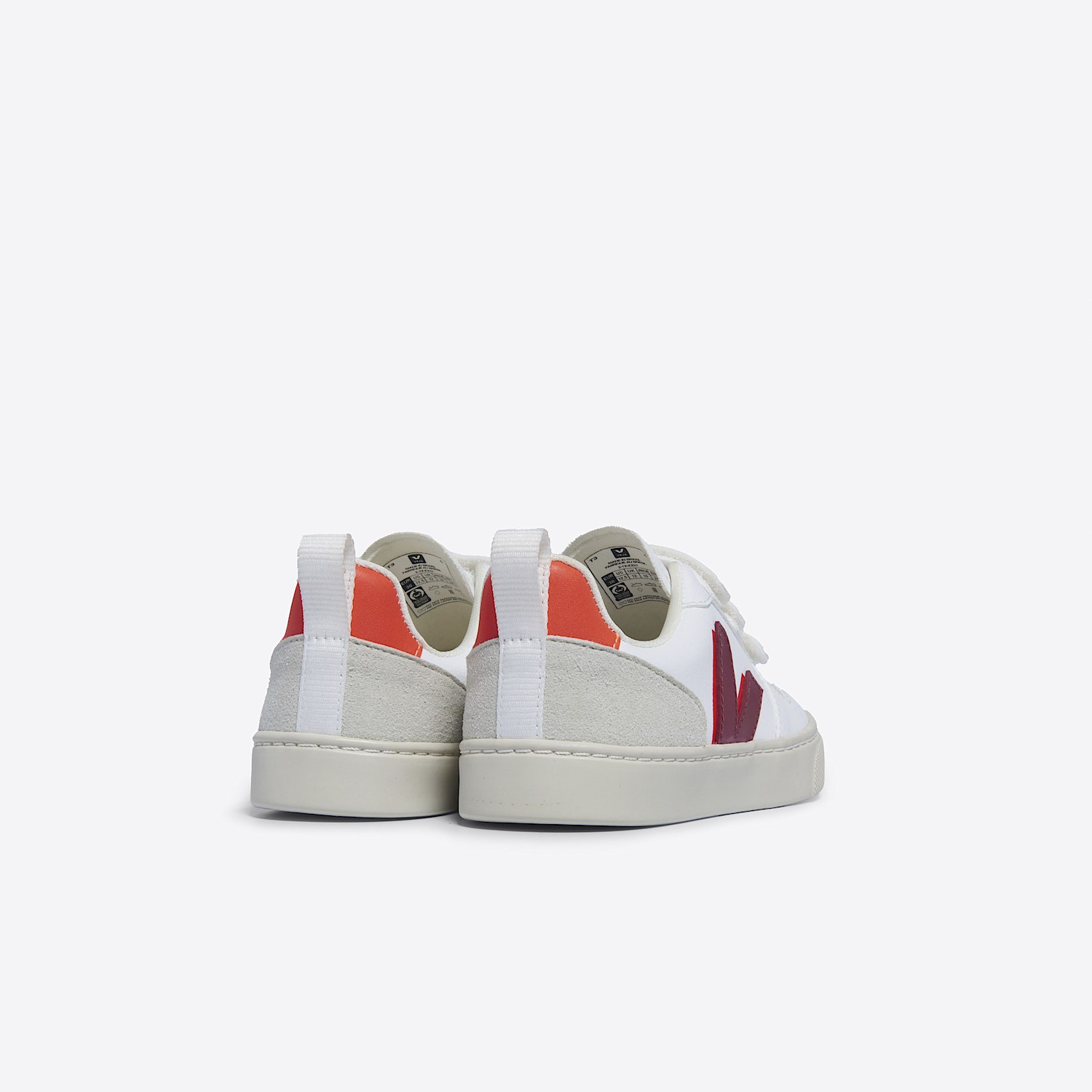 Veja V-10 CWL WHITE MARSALA ORANGE FLUO