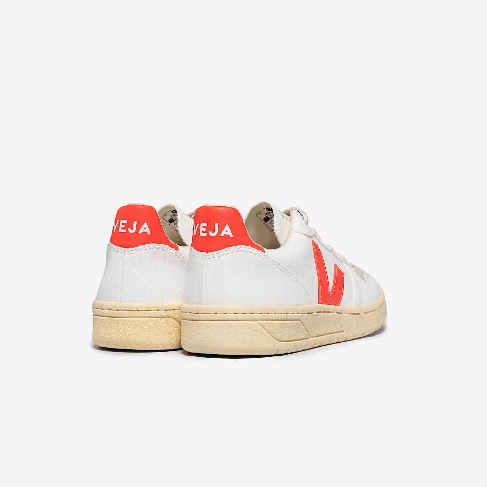 Veja V-10 CWL WHITE ORANGE FLUO