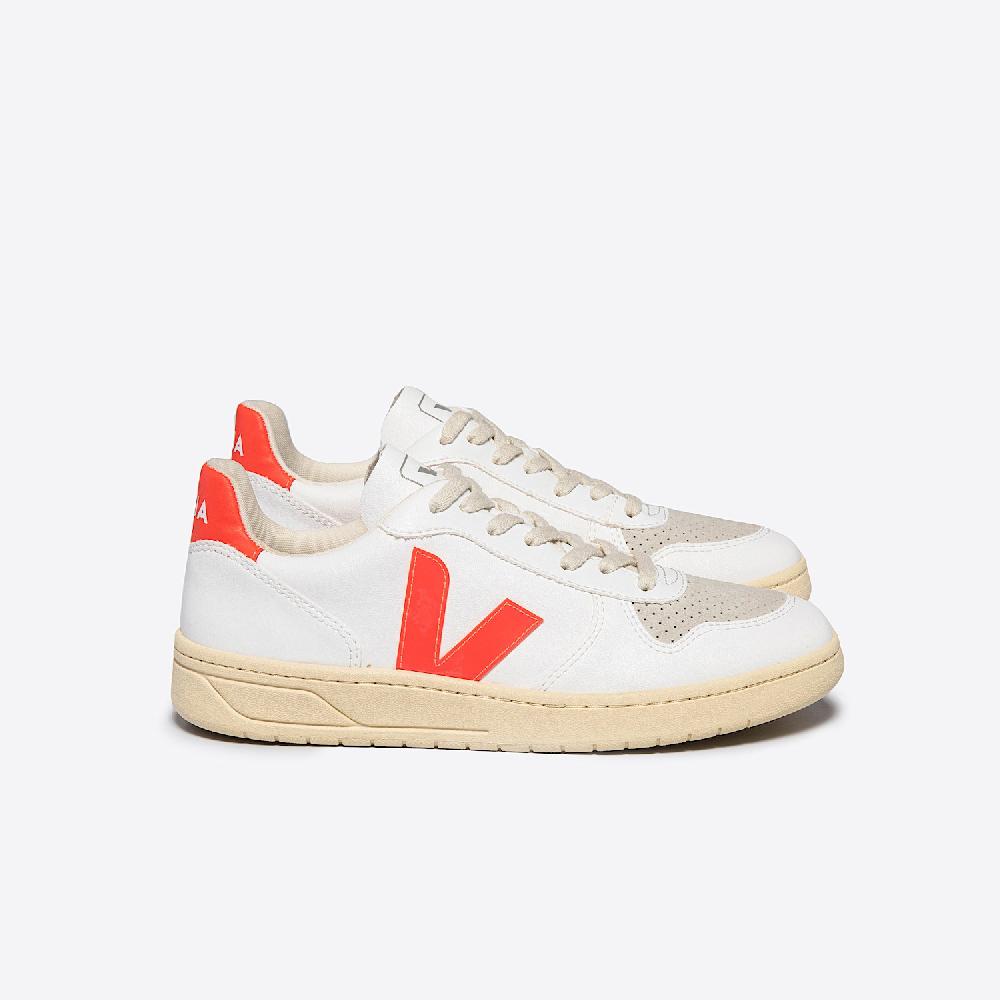 veja V-10 CWL WHITE ORANGE FLUO