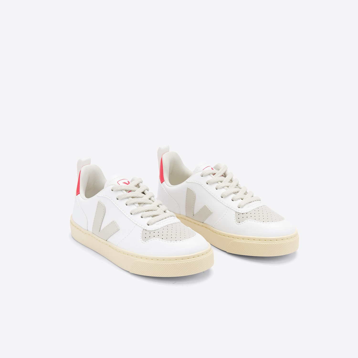 Veja V-10 CWL WHITE PIERRE ROSE FLUO