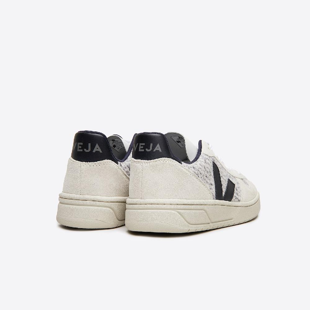 Veja V-10 FLANNEL SNOW BLACK