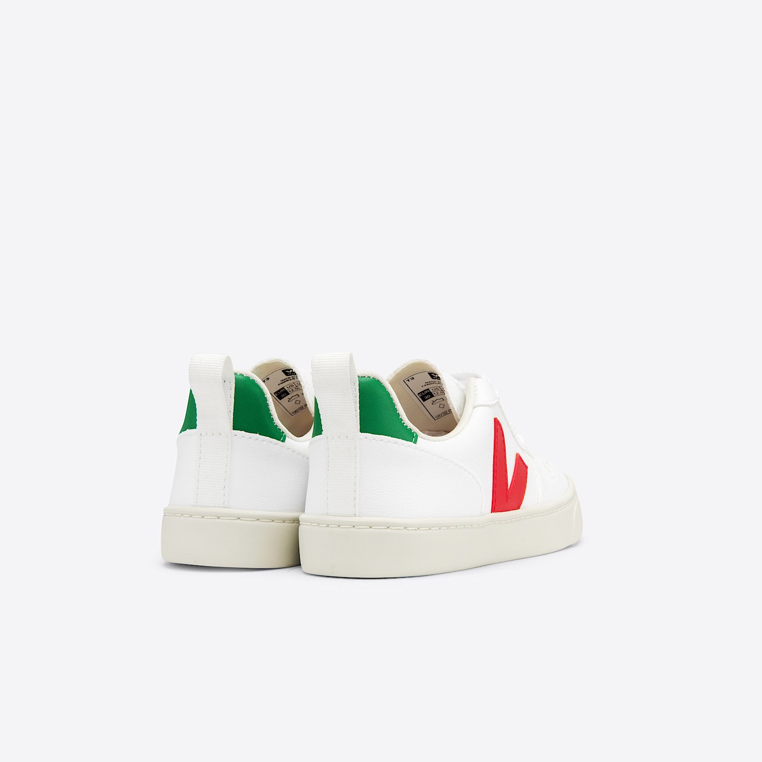 Veja V-10 LACES CWL WHITE PEKIN EMERAUDE