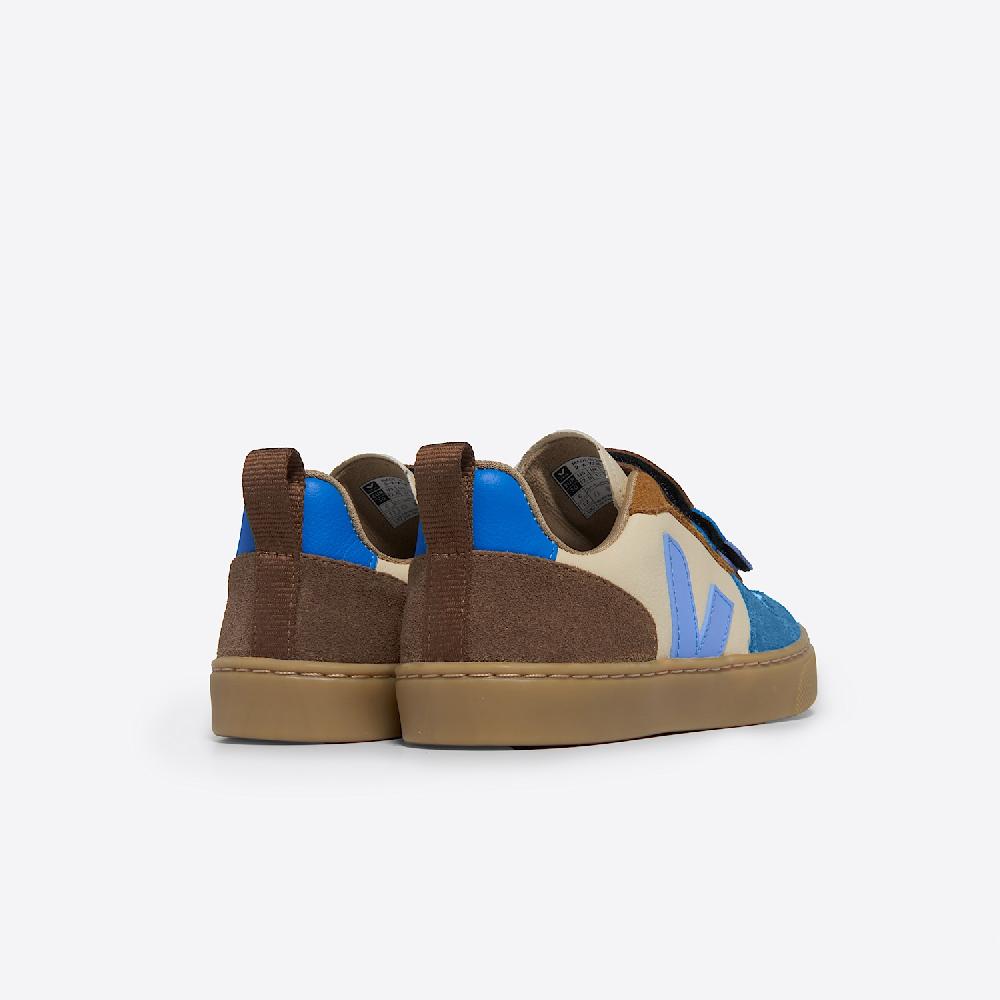 Veja V-10 LEATHER CREMA MULTICO AQUA