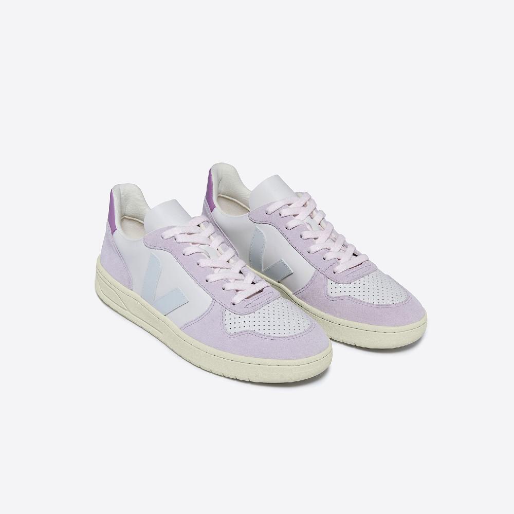 Veja V-10 LEATHER GRAVEL MENTHOL PARME