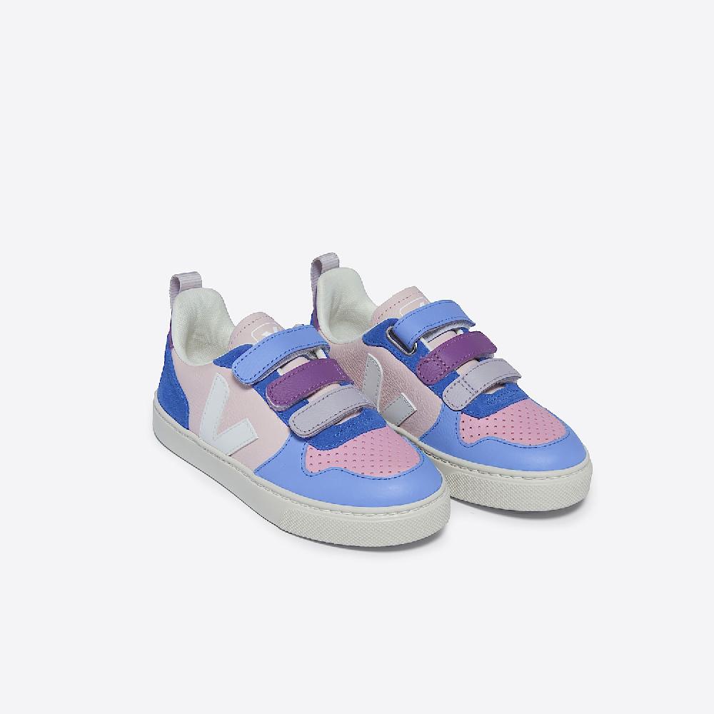 Veja V-10 LEATHER MULTICO PETALE WHITE