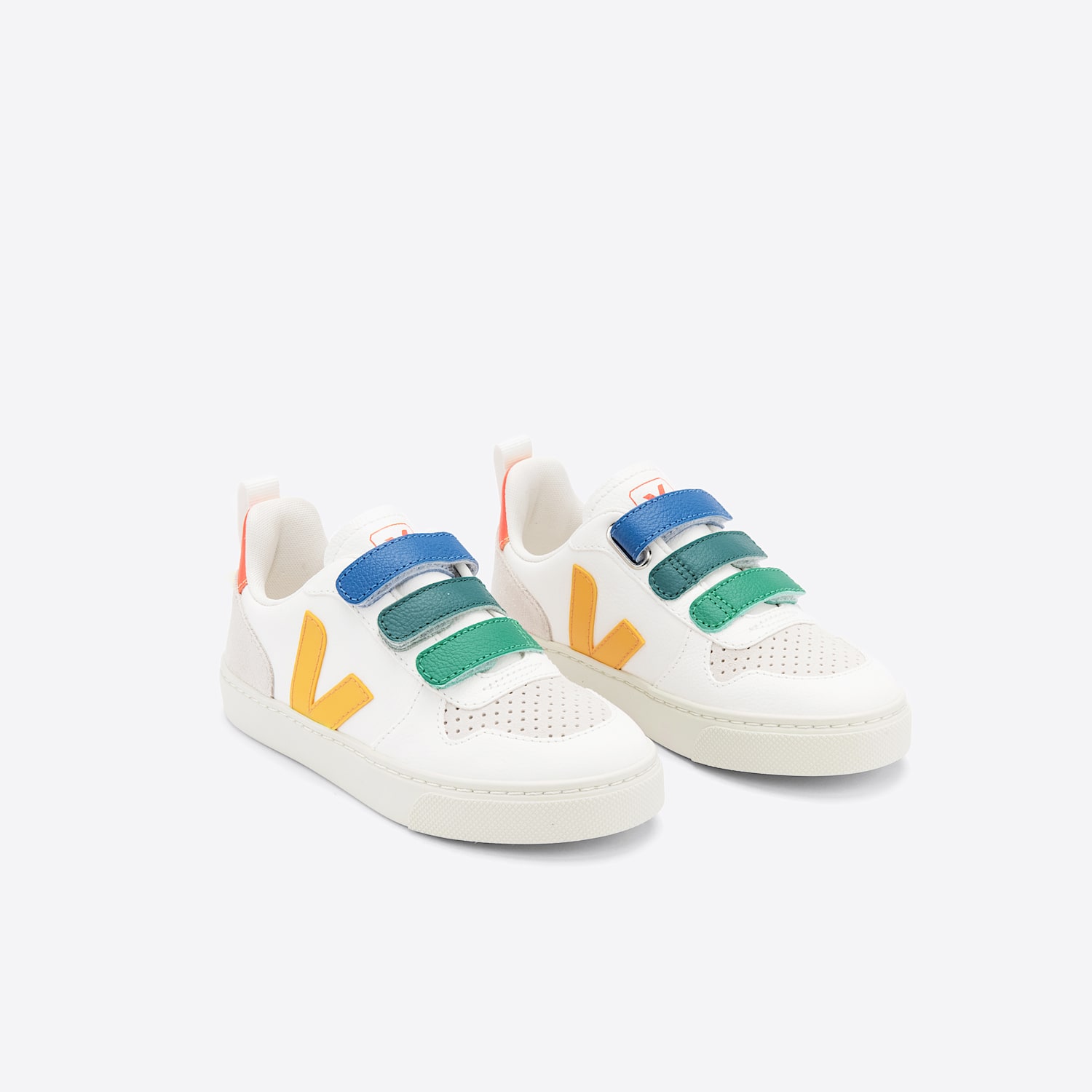 Veja V-10 LEATHER MULTICO WHITE OURO
