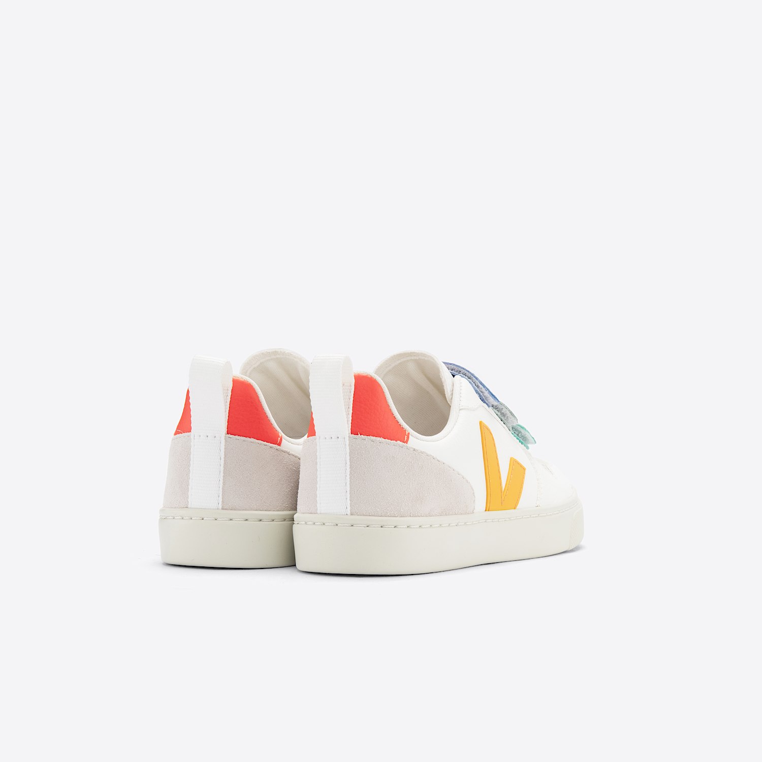 Veja V-10 LEATHER MULTICO WHITE OURO