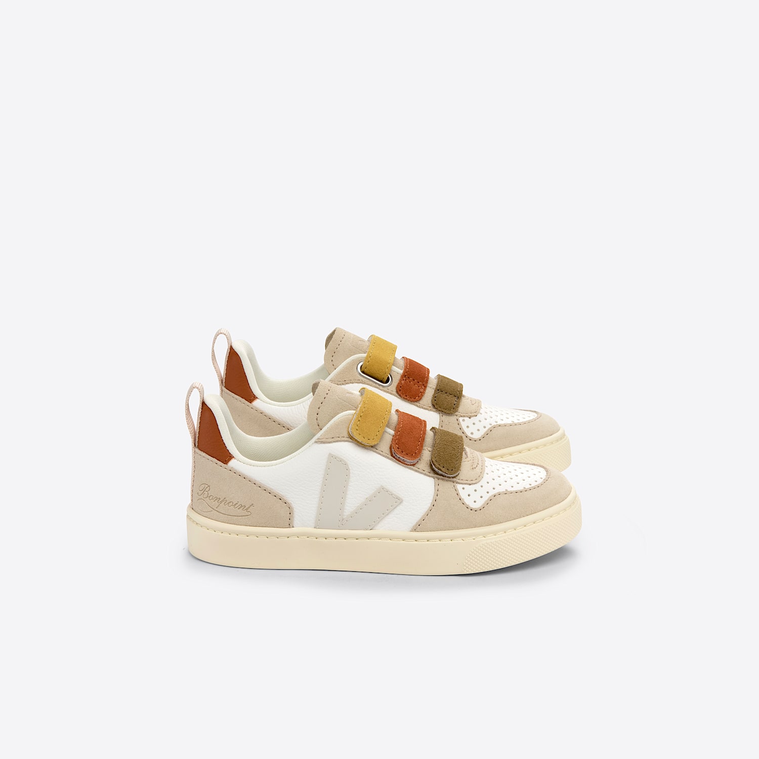 veja V-10 LEATHER VEJA X BONPOINT MULTICO ALMOND