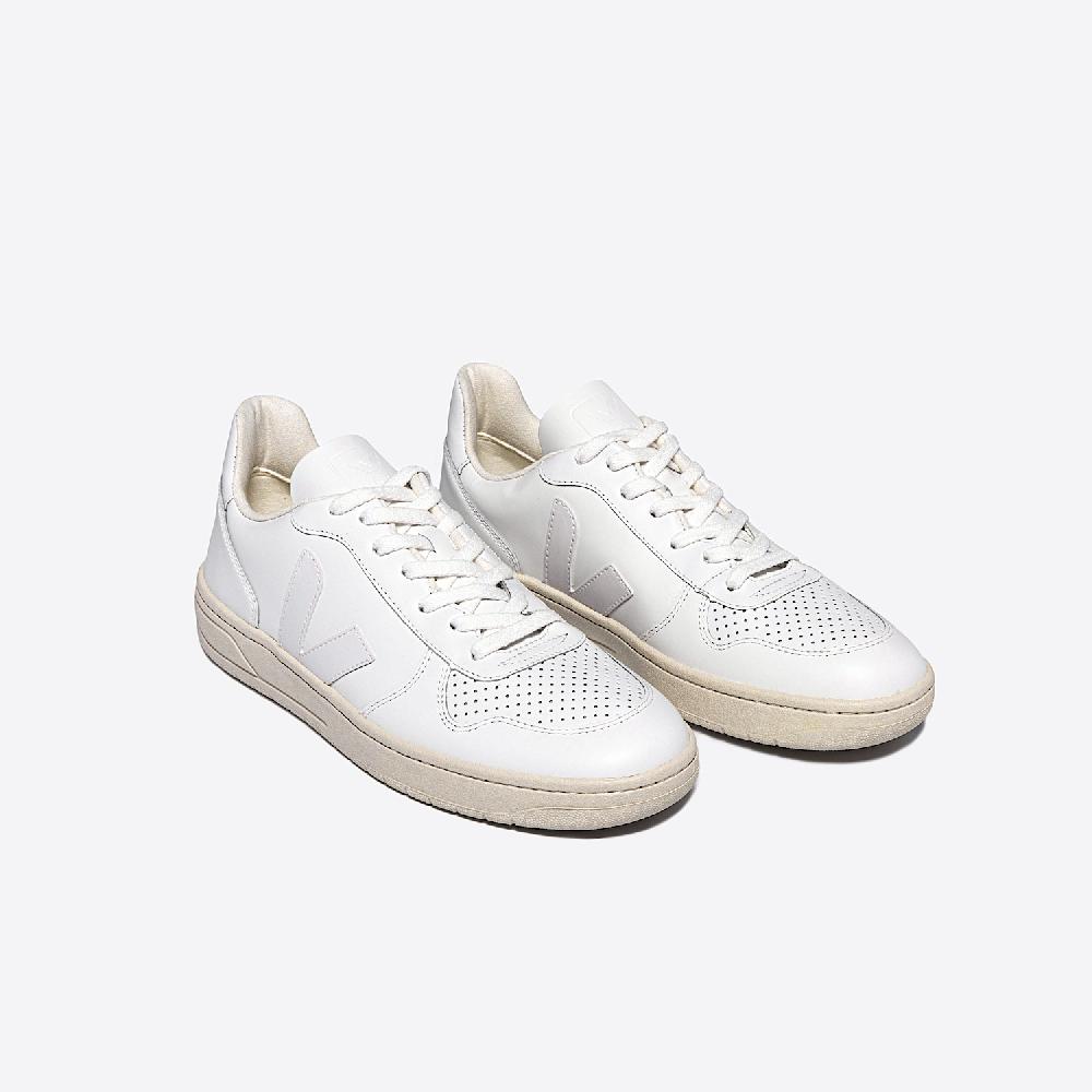 Veja V-10 LEATHER WHITE