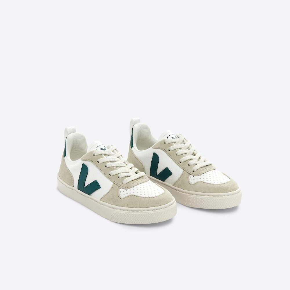 Veja V-10 LEATHER WHITE BRITTANY ALMOND