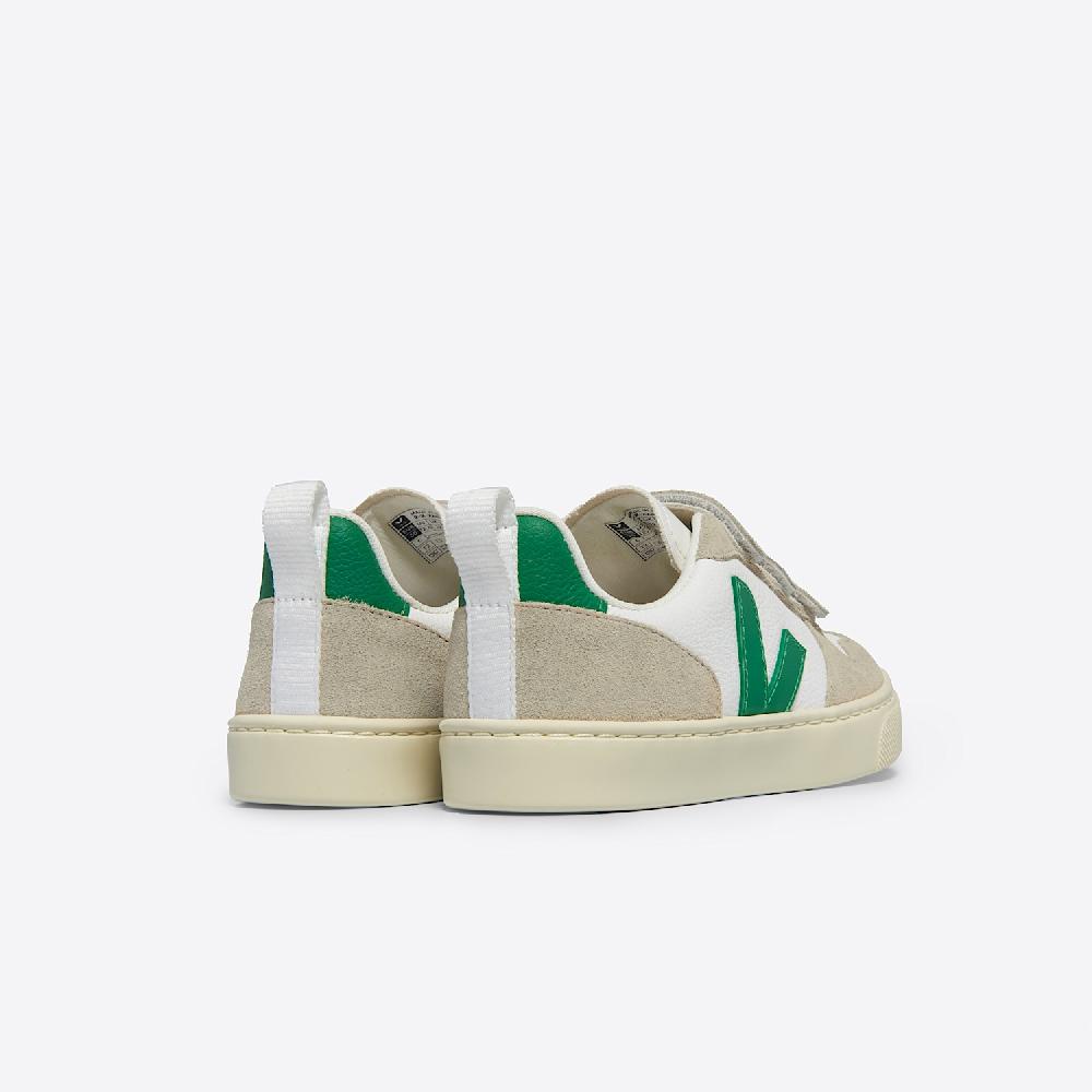 Veja V-10 LEATHER WHITE EMERAUDE