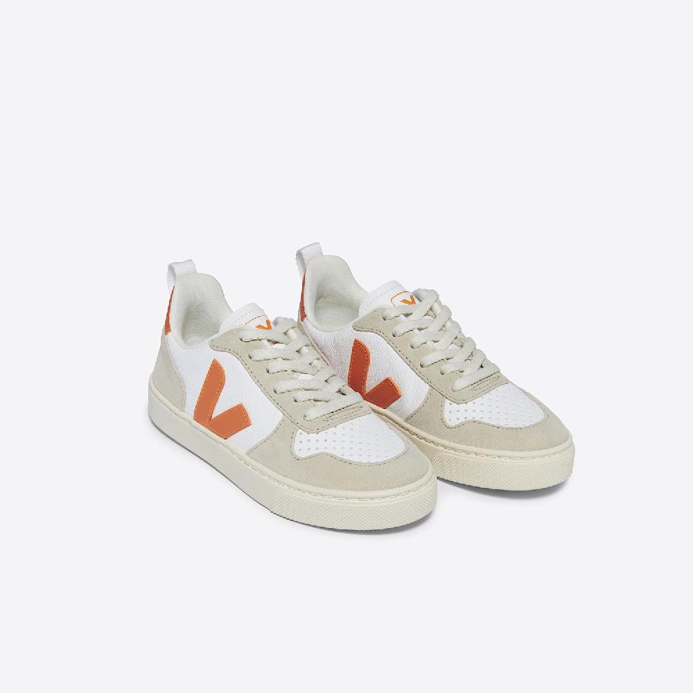 Veja V-10 LEATHER WHITE FURY ALMOND