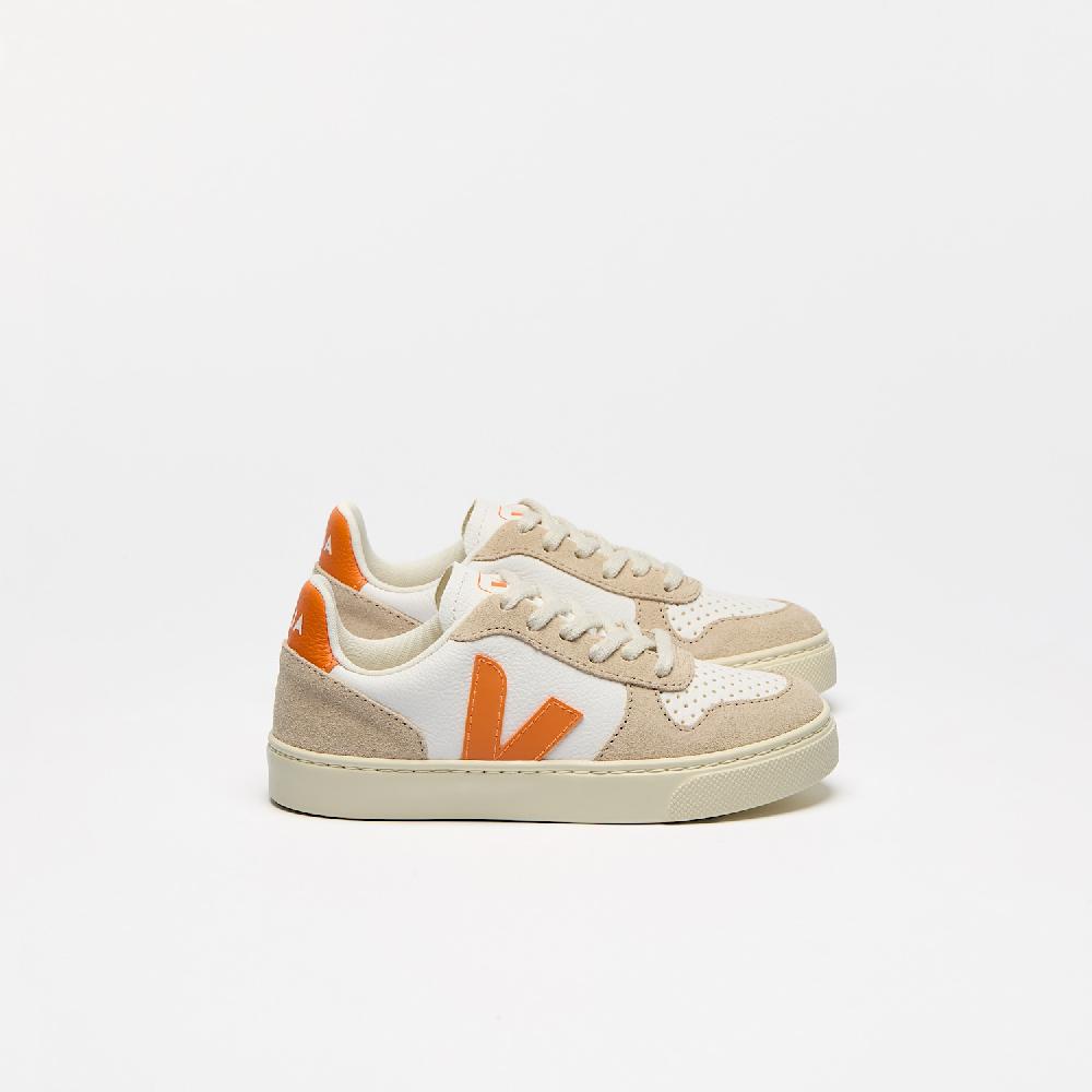 veja V-10 LEATHER WHITE FURY ALMOND