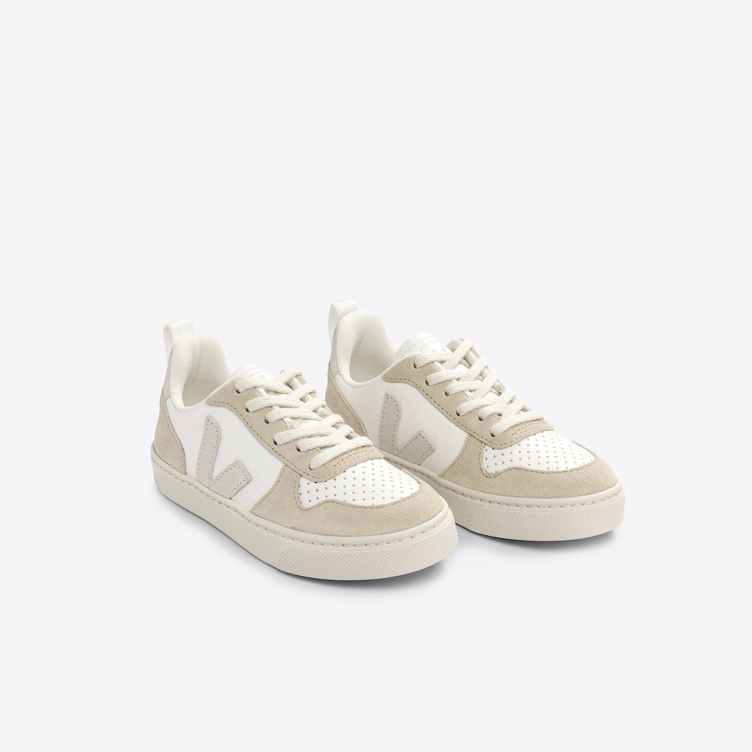 Veja V-10 LEATHER WHITE NATURAL ALMOND