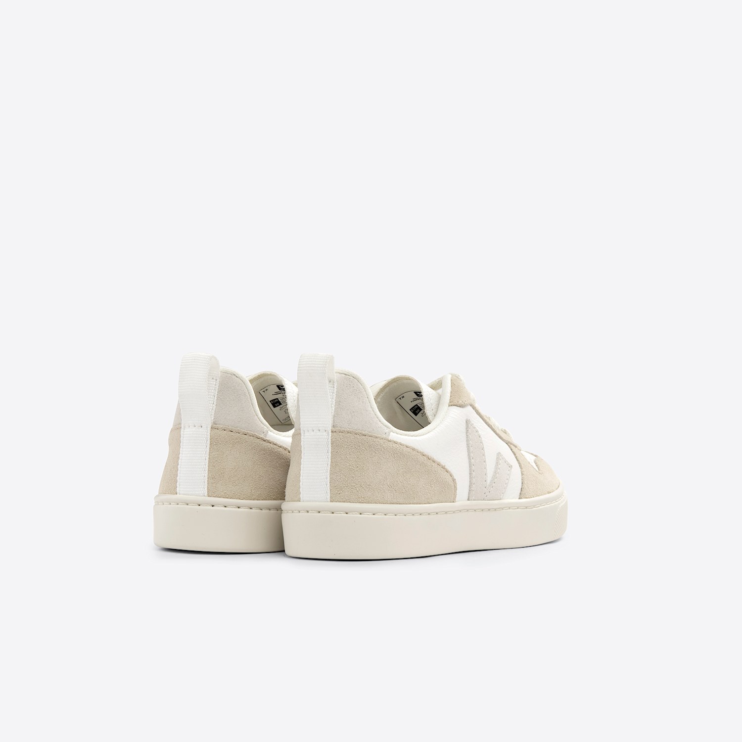 Veja V-10 LEATHER WHITE NATURAL ALMOND