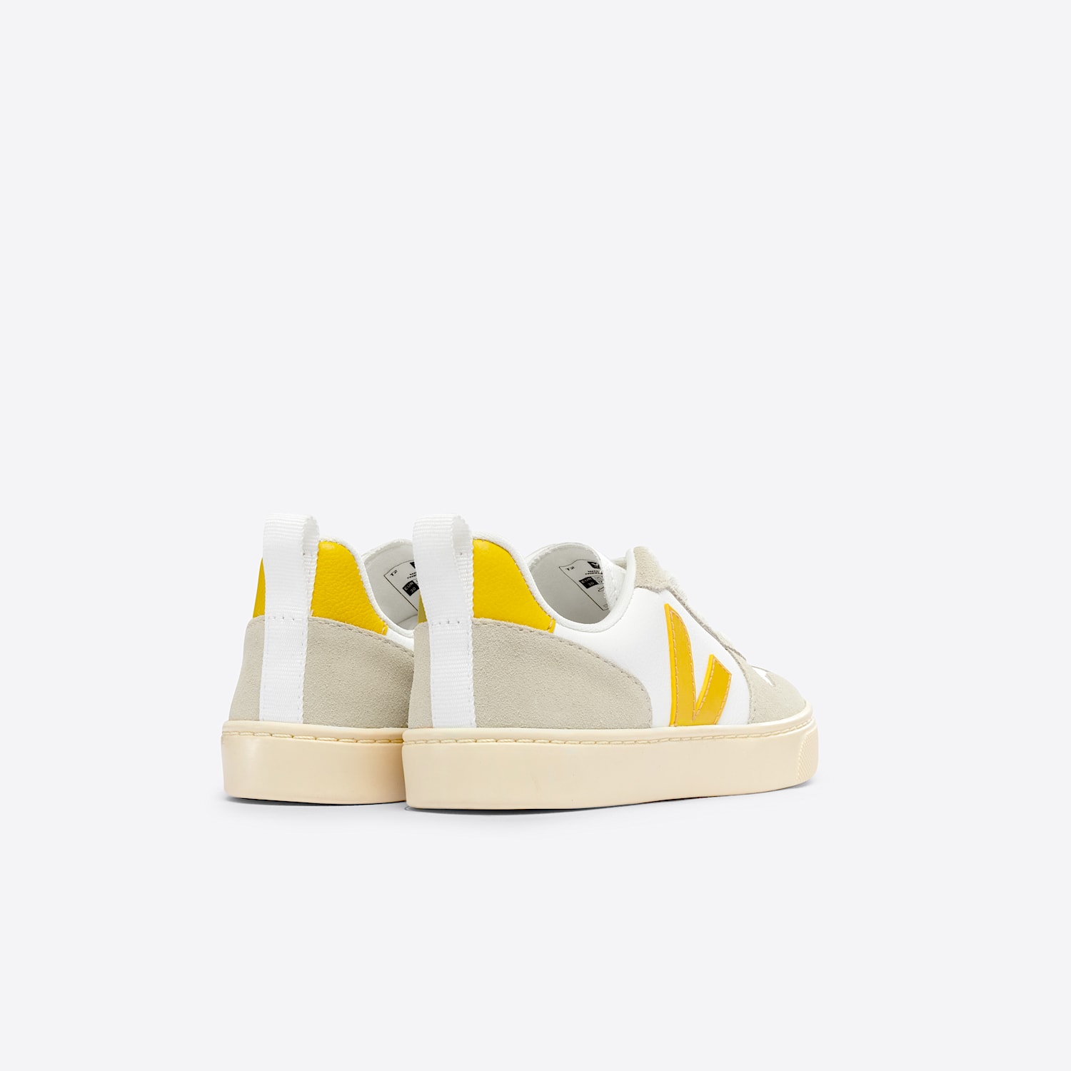 Veja V-10 LEATHER WHITE OURO ALMOND
